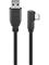 Pro USB-C™ to USB A 3.0 cable 90° black 2m – kuva 1