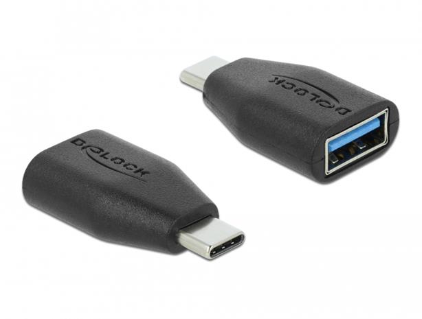 Delock 65519, SuperSpeed USB-C (uros) - USB-A (naaras), sovitin