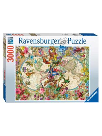 Flora & Fauna World Map Palapelit 3000 palaa Ravensburger