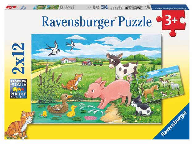 Ravensburger Young animals in the countryside 2x12st.