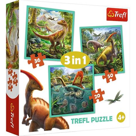 Trefl Dinosaurukset 3-in-1 palapelisetti