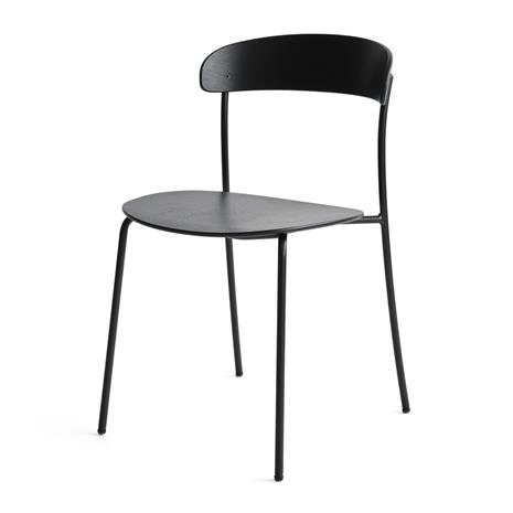New Works Missing Chair Without Armrest, Black Oak
