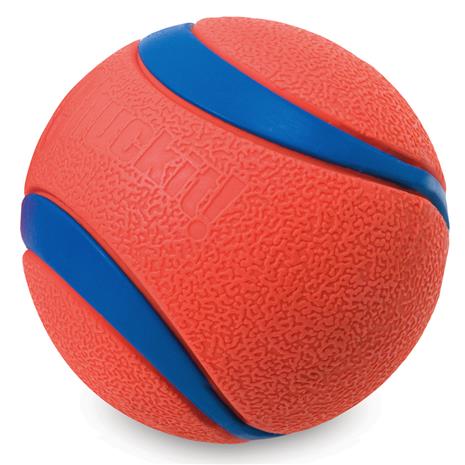 lekboll Ultra Ball gummi 6 cm orange/blå