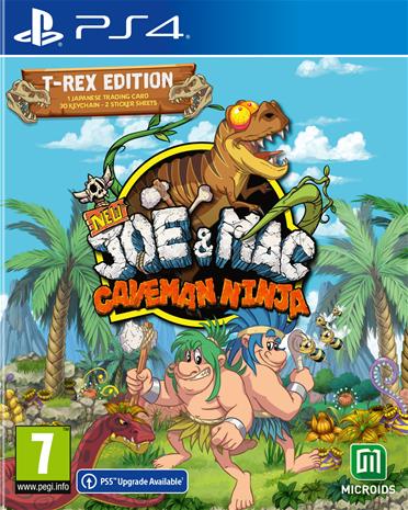 New Joe & Mac: Caveman Ninja T-Rex Edition, PS4 -peli