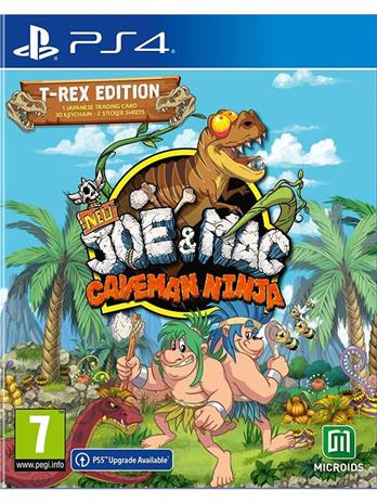 New Joe & Mac: Caveman Ninja T-Rex Edition, PS4 -peli