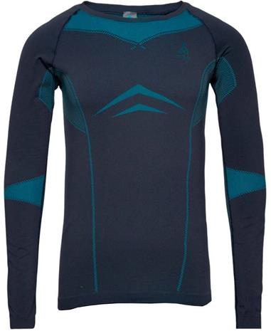 Odlo Men's Performance Evolution Warm Long-Sleeve Baselayer Top Saphir XL