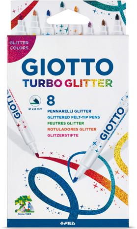 Giotto Turbo Glitter Tussi 8-pack
