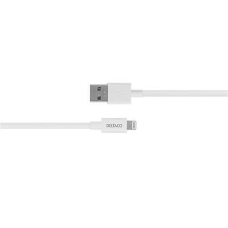 Deltaco IPLH-402 USB-A - Lightning, kaapeli 2m