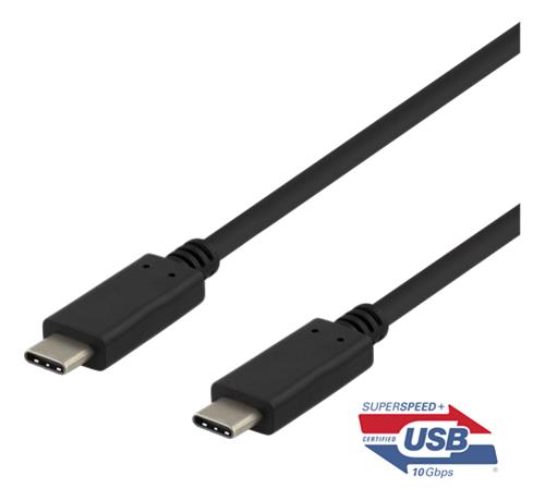 Deltaco USBC-1402 Superspeed USB-C - USB-C, kaapeli 1m – kuva 1/8