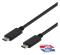 Deltaco USBC-1401 Superspeed USB-C - USB-C, kaapeli 0,5m – kuva 1