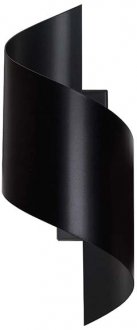 EMIBIG LIGHTING Seinävalaisin Spiner, kierteinen, musta