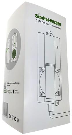 SimPal WS250, etäohjattava GSM-ulkopistorasia