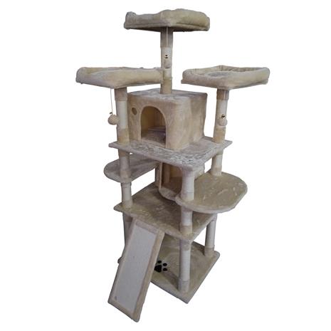 Trekker Kissan kiipeilypuu Tower 170cm, beige – kuva 1/5