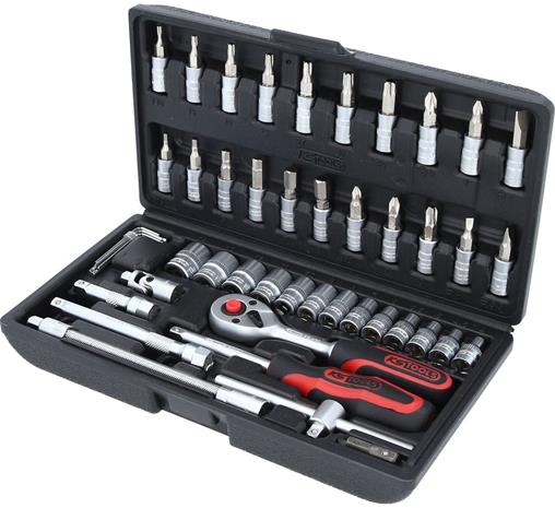 Kärki ja hylsysarja KS Tools 1/4''; 48 kpl.