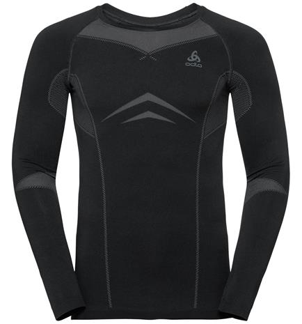 Odlo Men's Performance Evolution Warm Long-Sleeve Baselayer Top Grafiitti
