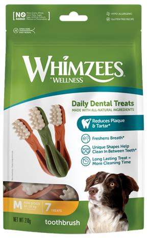 Whimzees Toothbrush Veggie M 12 kpl