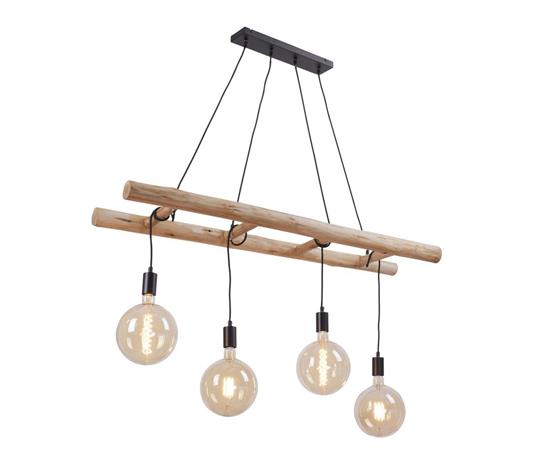 Leuchten Direkt 15025-18 - Kattokruunu narulla EDGAR 4xE27/60W/230V