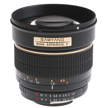 Samyang MF 85mm f/1.4, objektiivi