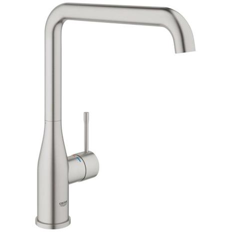 Grohe Essence (30269DC0) Supersteel, keittiöhana kääntyvällä L-juoksuputkella