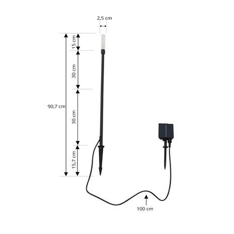 Lindby LED-aurinkovalaisin Balian, 3000K
