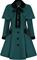 Hell Bunny - Anouk Coat - Pitkät Takit - Naiset - Vihreä musta – kuva 2