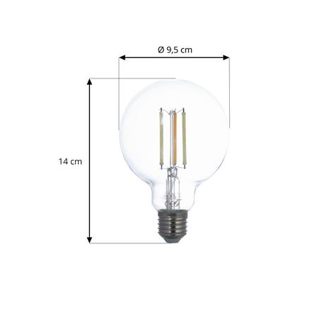 Prios-LEDlamppu E27 G95 7W ZigBee Tuya Philips Hue