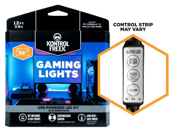 KontrolFreek Gaming Lights USB, LED -valonauha 3,6m – kuva 1/8
