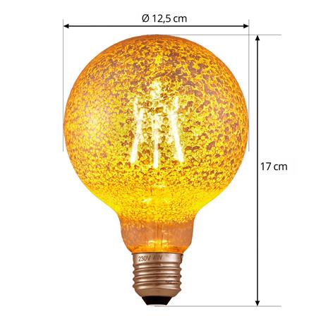 Lucande-LED-lamppu E27 Ø12,5 cm 4W, 1800K konfetti