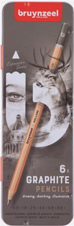 Bruynzeel Expression Grafiittikynät 6-setti