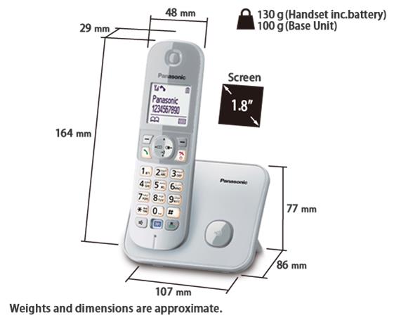 Panasonic KX-TG6811 DECT, langaton pöytäpuhelin