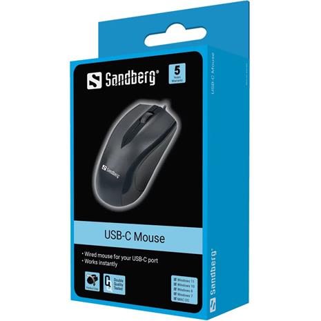Sandberg USB-C Mouse (631-04), langallinen hiiri