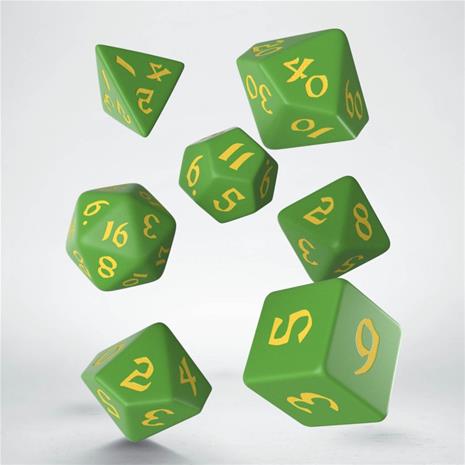 Q-Workshop Classic Runic Dice Set RPG, noppasetti 7kpl