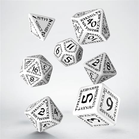 Q-Workshop Runic Dice Set RPG, noppasetti 7kpl – kuva 4/7