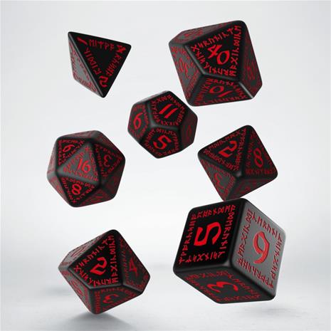 Q-Workshop Runic Dice Set RPG, noppasetti 7kpl – kuva 5/7