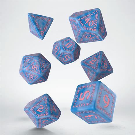 Q-Workshop Runic Dice Set RPG, noppasetti 7kpl – kuva 6/7