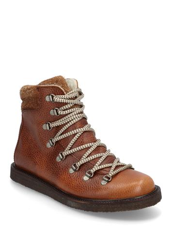 ANGULUS Boots - Flat - With Laces Shoes Boots Ankle Boots Laced Boots Brown ANGULUS
