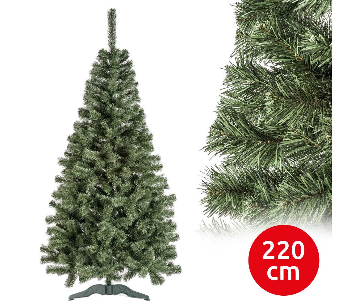 Vihreä 220 cm Keinotekoinen Joulukuusi Jalustalla - Aidonnäköinen Tiheillä Oksilla