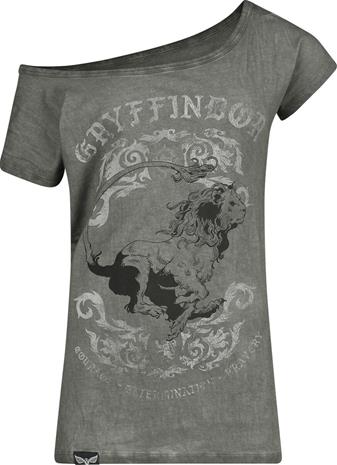 Harry Potter - Gryffindor - T-paita - Naiset - Harmaa