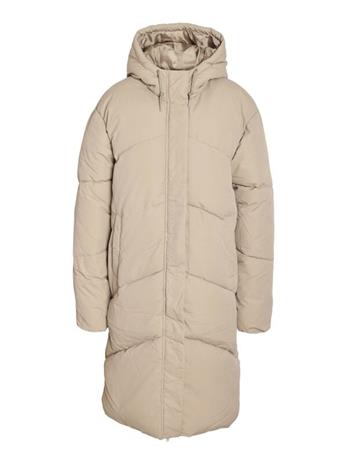 Noisy May - NMTenna L/S Long Jacket NOOS - Pitkät Takit - Naiset - Ruskea