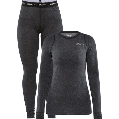 CRAFT - CORE Wool Merino Set - Aluskerrastot - female | Black | Koko: M