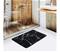 Kylpyhuonematto MARBLE 40x60 cm musta – kuva 1