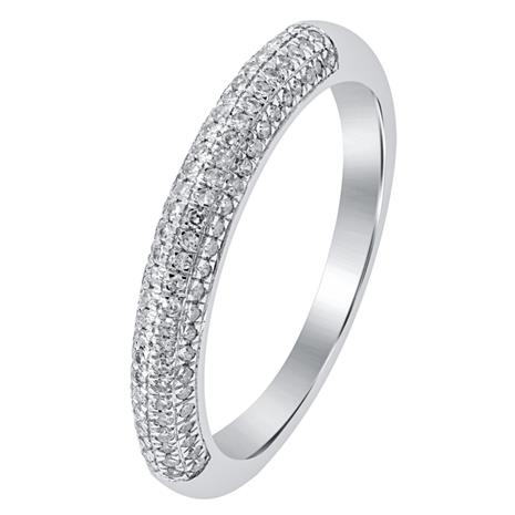 Kolmirivitimanttisormus valkokulta 0,32 ct 180