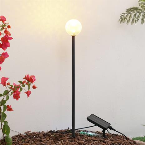 Lindby LED-aurinkovalaisin Brindley, lasi