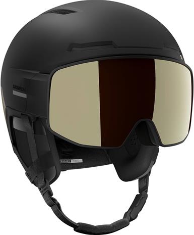 Salomon Driver Prime Sigma Plus, laskettelukypärä visiirillä, musta/pronssinen