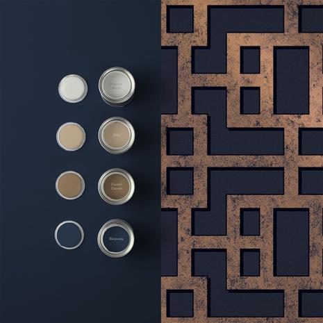 Rendo Blue & Copper - 115069 Tapetti – kuva 2/3