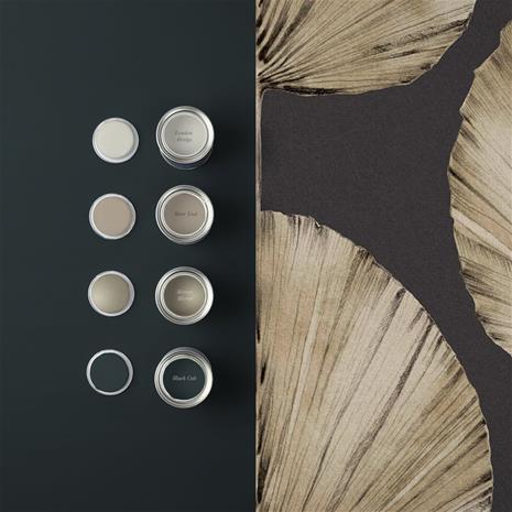 Palm Fan Charcoal - 112194 Tapetti