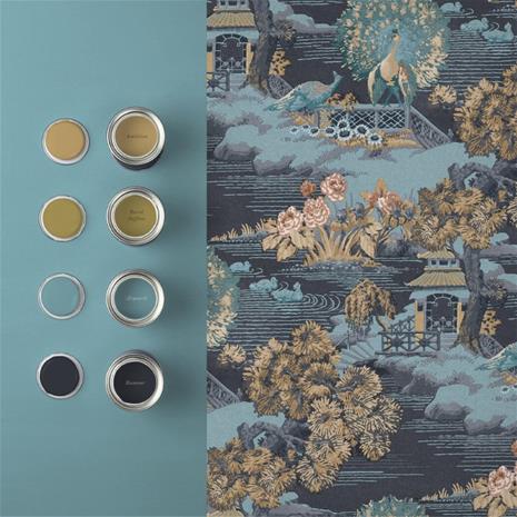 Edo Toile Navy - 107882 Tapetti