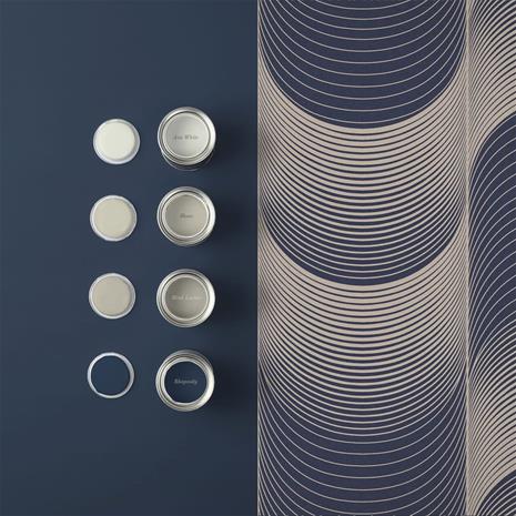 Eclipse Navy & Pale Gold - 115065 Tapetti