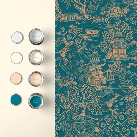 Basuto Teal - 105932 Tapetti