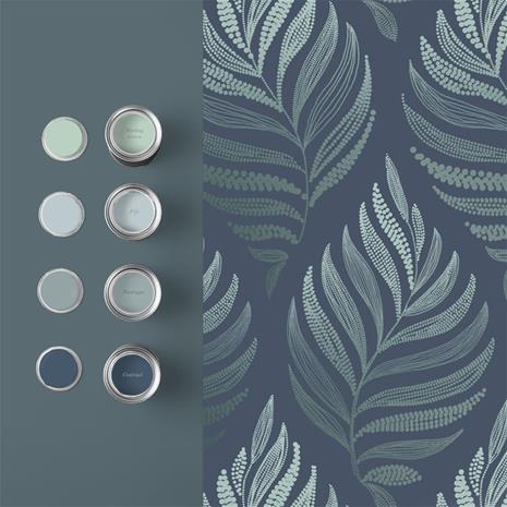 Botanica Teal - 105452 Tapetti